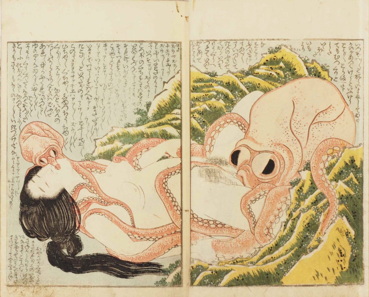 Sen żony rybaka autorstwa Katsushika Hokusai