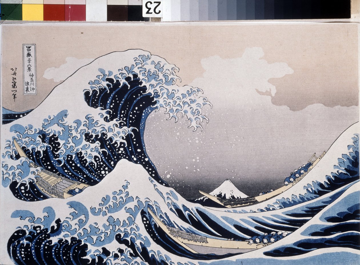 Wielka fala u wybrzeży Kanagawa autorstwa Katsushika Hokusai