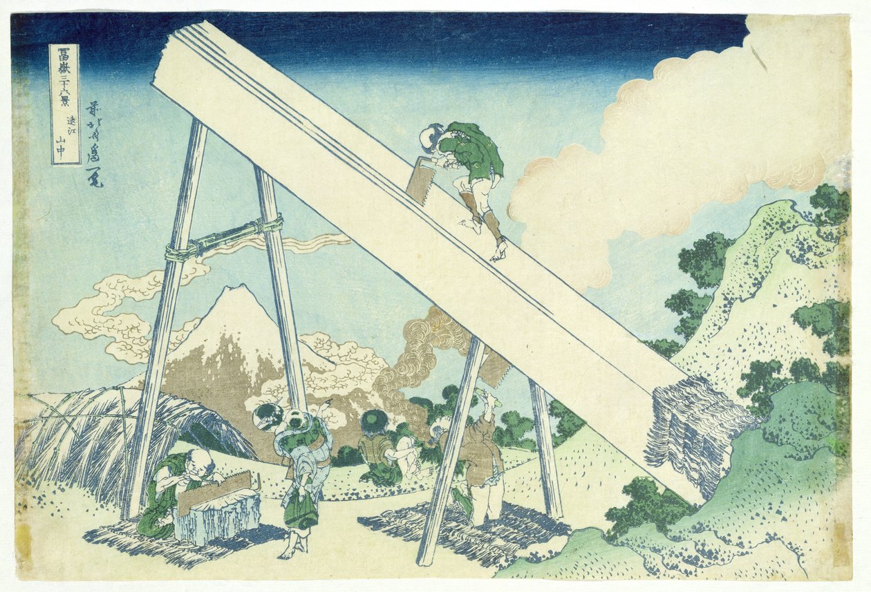 Sawyerowie autorstwa Katsushika Hokusai