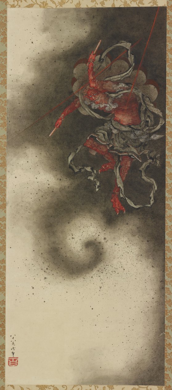 Bóg piorunów, okres Edo autorstwa Katsushika Hokusai