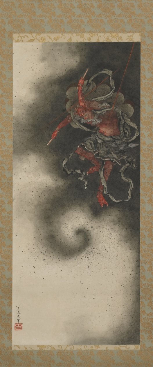 Bóg piorunów, okres Edo autorstwa Katsushika Hokusai