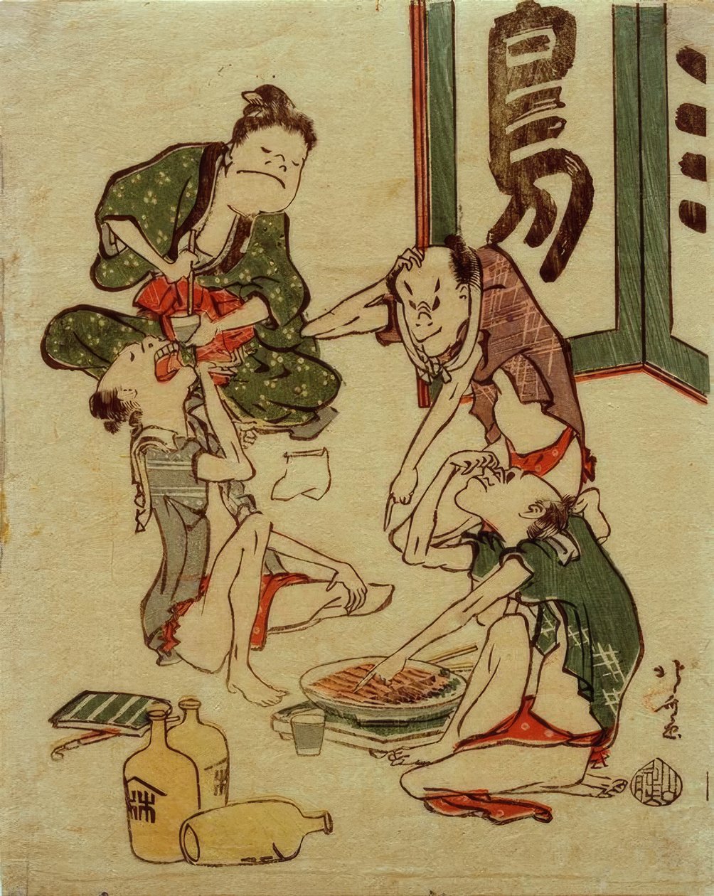 Drinking bout autorstwa Katsushika Hokusai