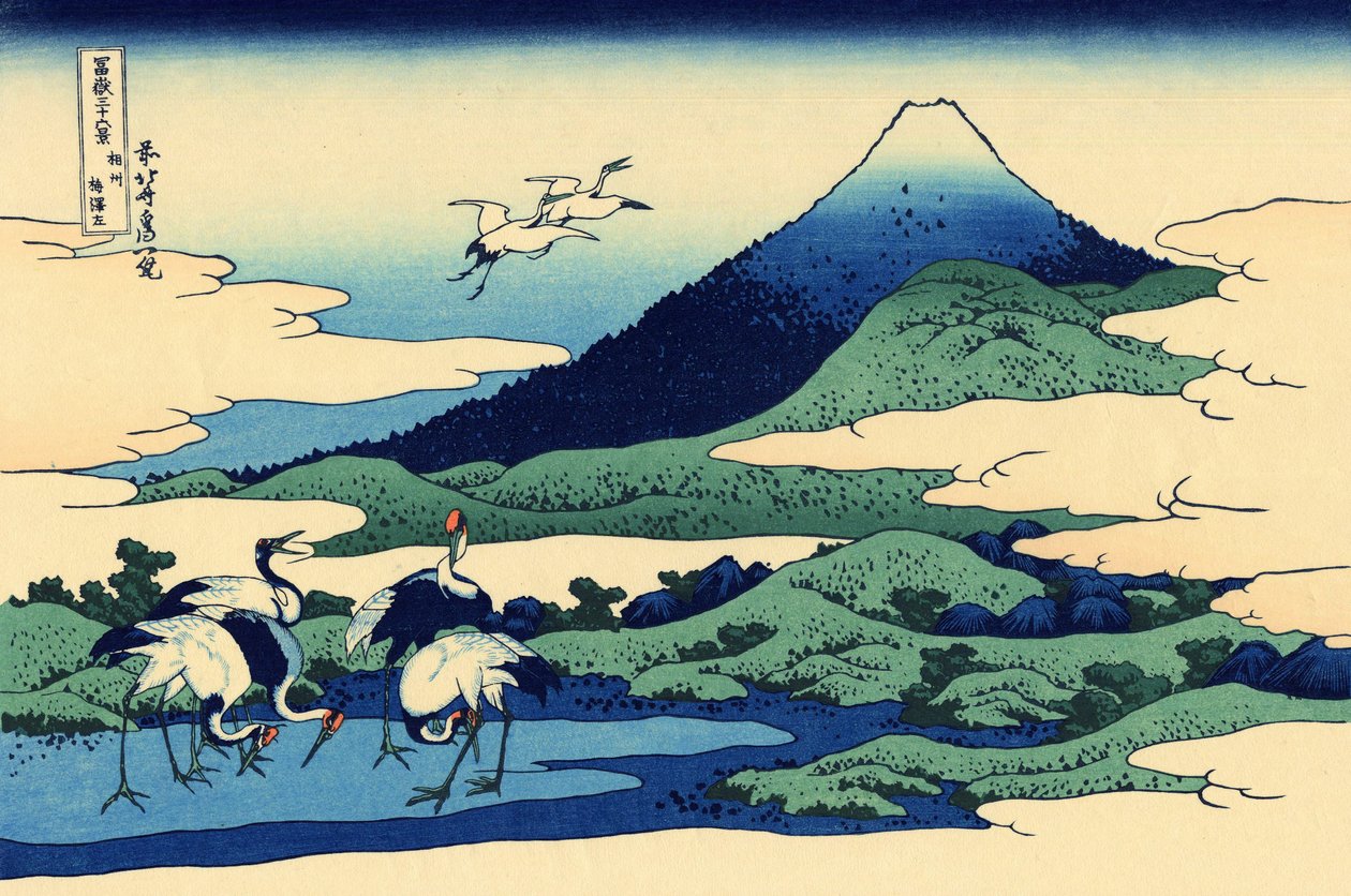 Umegawa w prowincji Sagami, ok.1830 (odbitka drzeworytowa) autorstwa Katsushika Hokusai