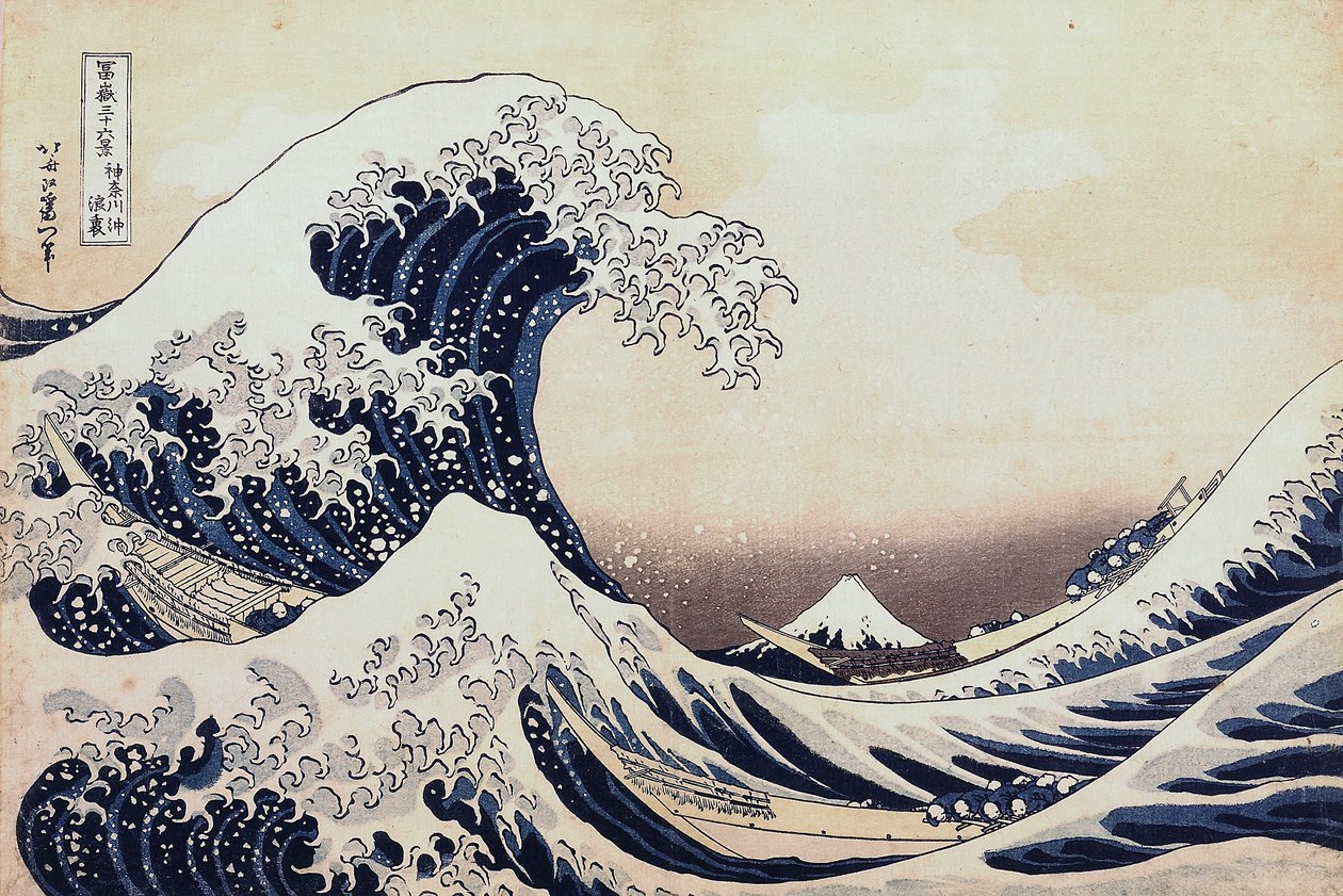 „Pod falą u Kanagawy” autorstwa Katsushika Hokusai