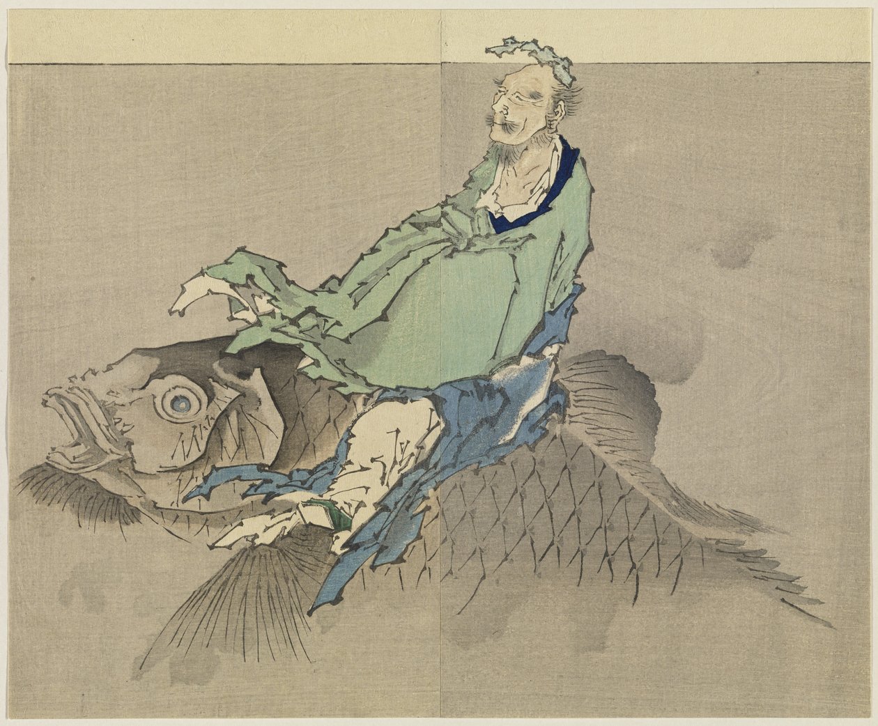 Bez tytułu, 1890 (drewnodruk, tusz i kolor na papierze) autorstwa Katsushika Hokusai