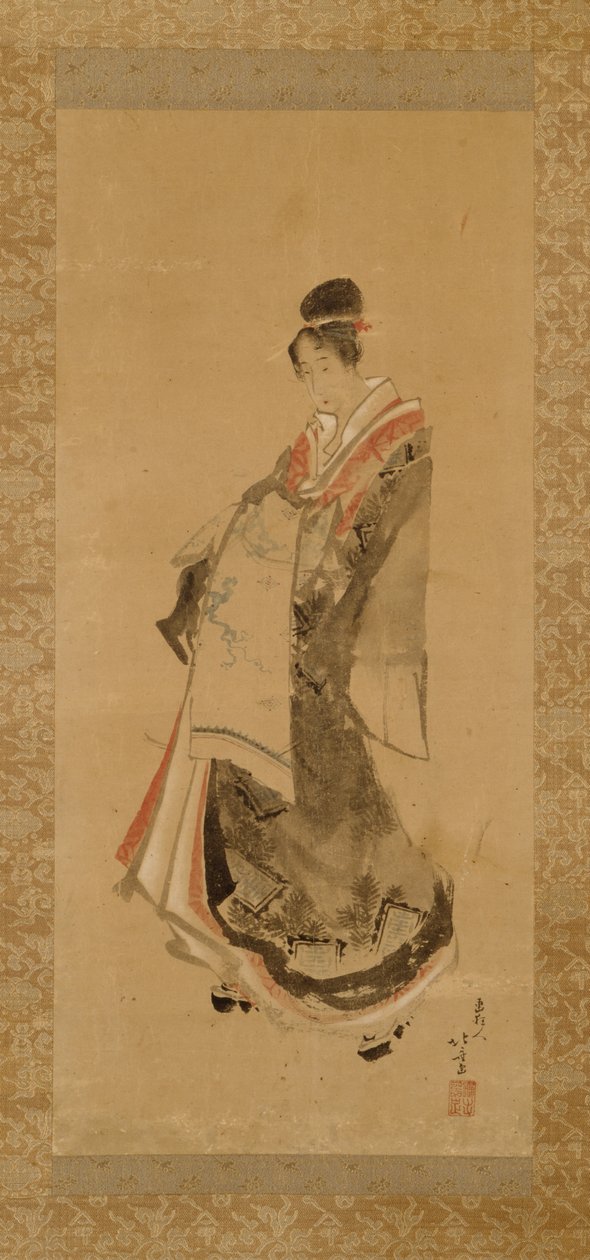 Wędrująca kurtyzana autorstwa Katsushika Hokusai
