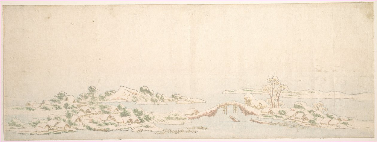 Zimowy pejzaż autorstwa Katsushika Hokusai