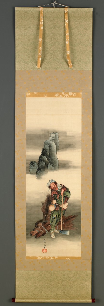 Drwal, okres Edo, 1849 (tusz i kolor na jedwabiu) autorstwa Katsushika Hokusai