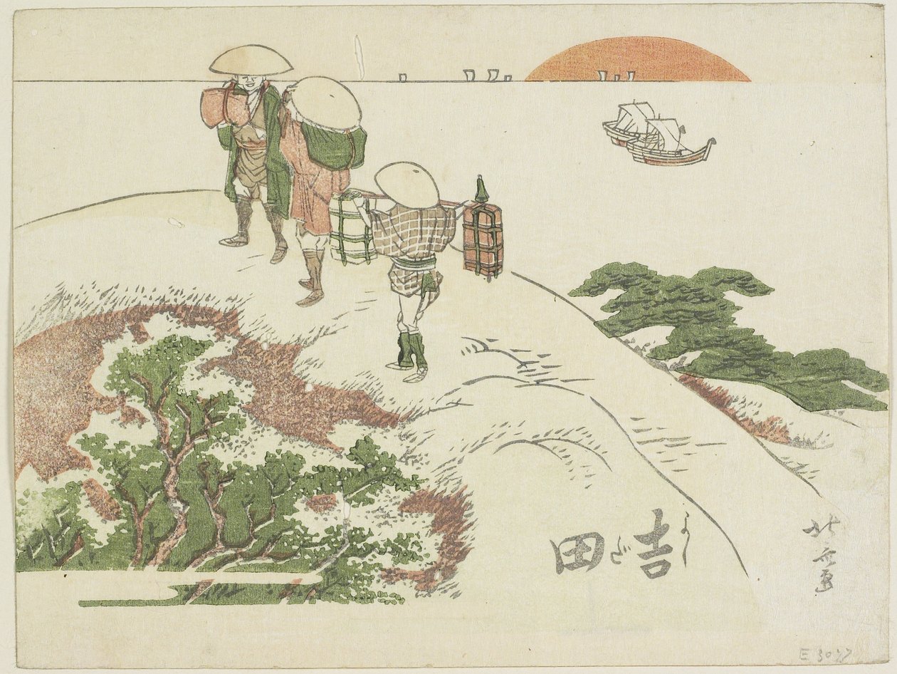 Yoshida, 1799-1802 autorstwa Katsushika Hokusai