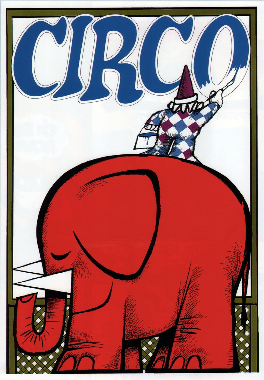 Plakat reklamujący cyrk, ok. 1920 (kolor Litho) autorstwa Alec Hunter