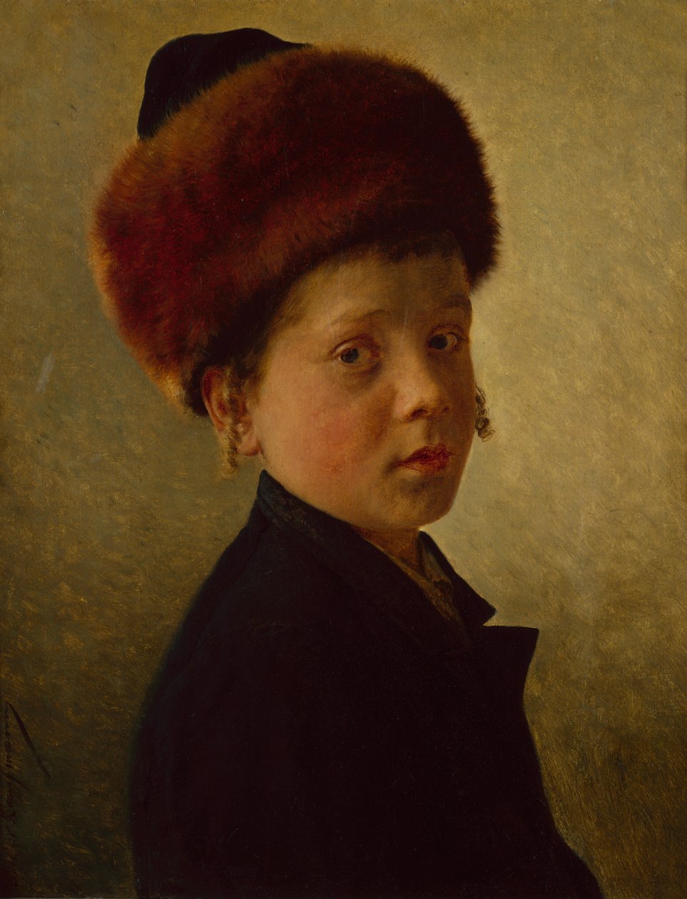 Portret młodego chłopca (olej na płótnie) autorstwa Kaufmann Isidor