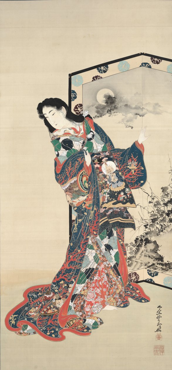 Piekielna kurtyzana autorstwa Kawanabe Kyosai
