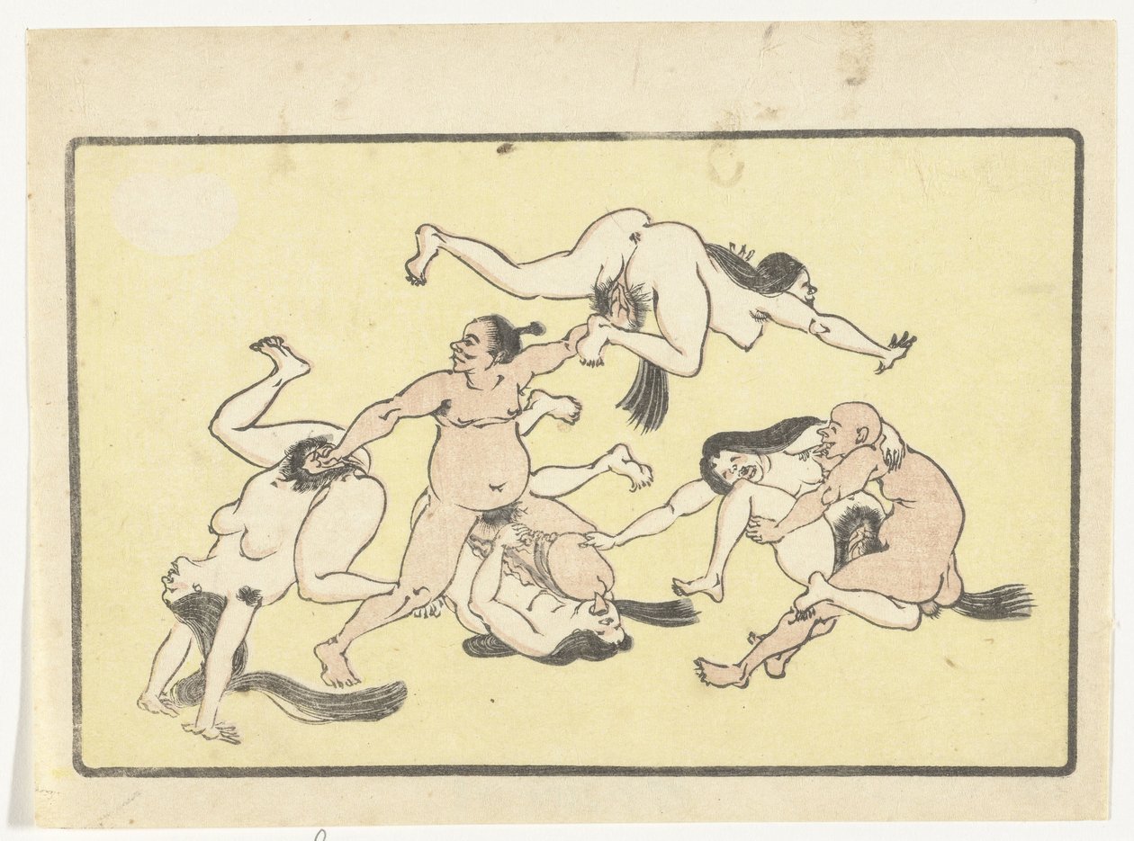 Orgia Wielki Ogon (tytuł serii) autorstwa Kawanabe Kyosai