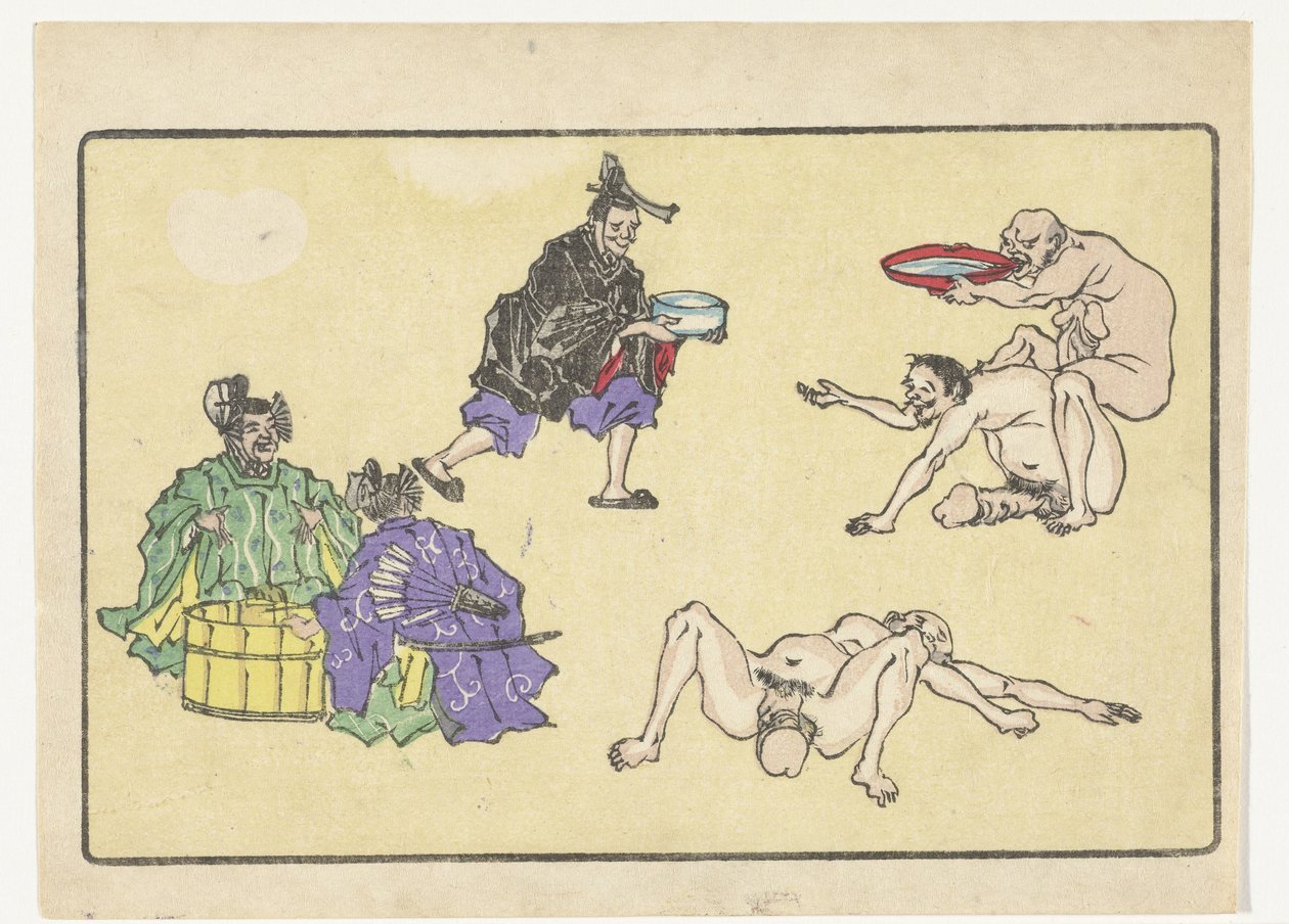 nosiciel wody Wielki Ogon (tytuł serii) autorstwa Kawanabe Kyosai
