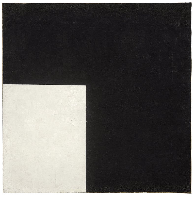 . Angielski: czarno-biały. Kompozycja suprematystyczna autorstwa Kazimir Severinovich Malevich