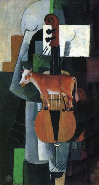 Krowa i Skrzypek autorstwa Kazimir Severinovich Malevich