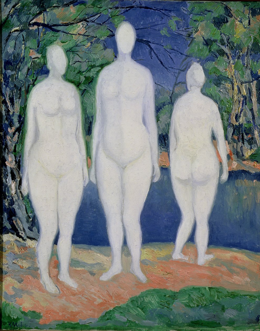 Kąpiący się, 1908 autorstwa Kazimir Severinovich Malevich