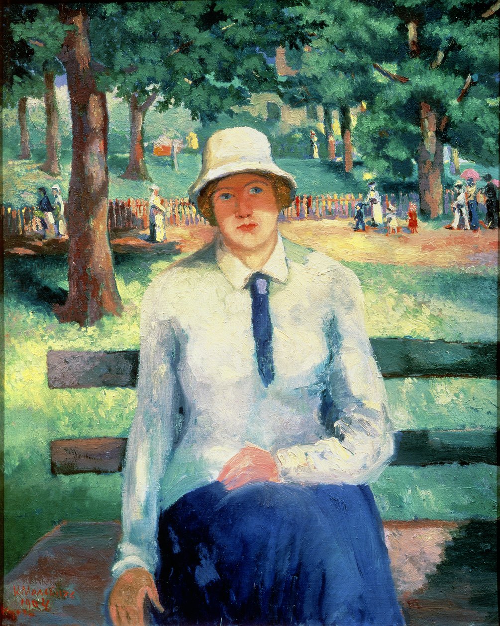 Dziewczyna bez pracy, 1918-19 autorstwa Kazimir Severinovich Malevich