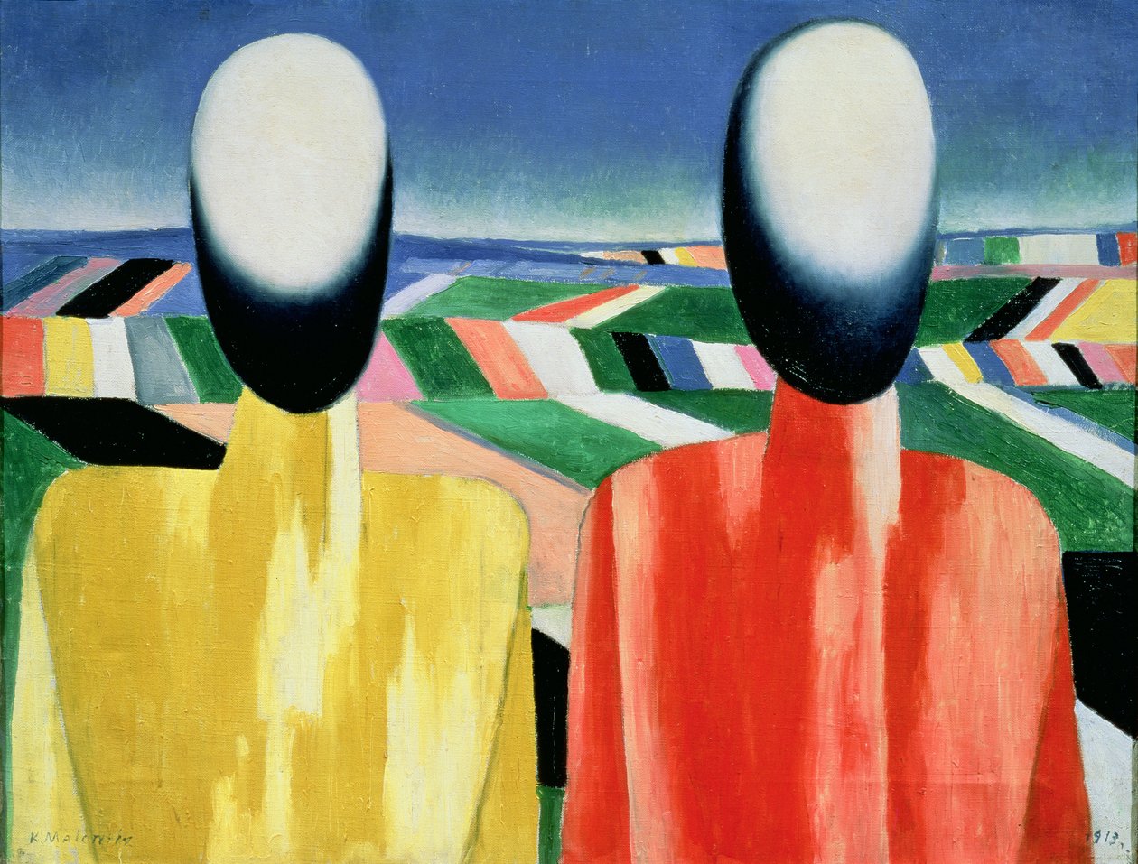 Dwóch chłopów autorstwa Kazimir Severinovich Malevich