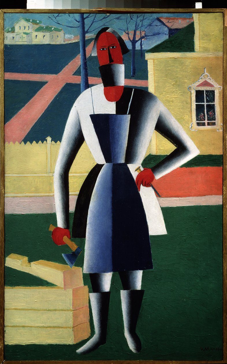 Stolarz (olej na płótnie) autorstwa Kazimir Severinovich Malevich