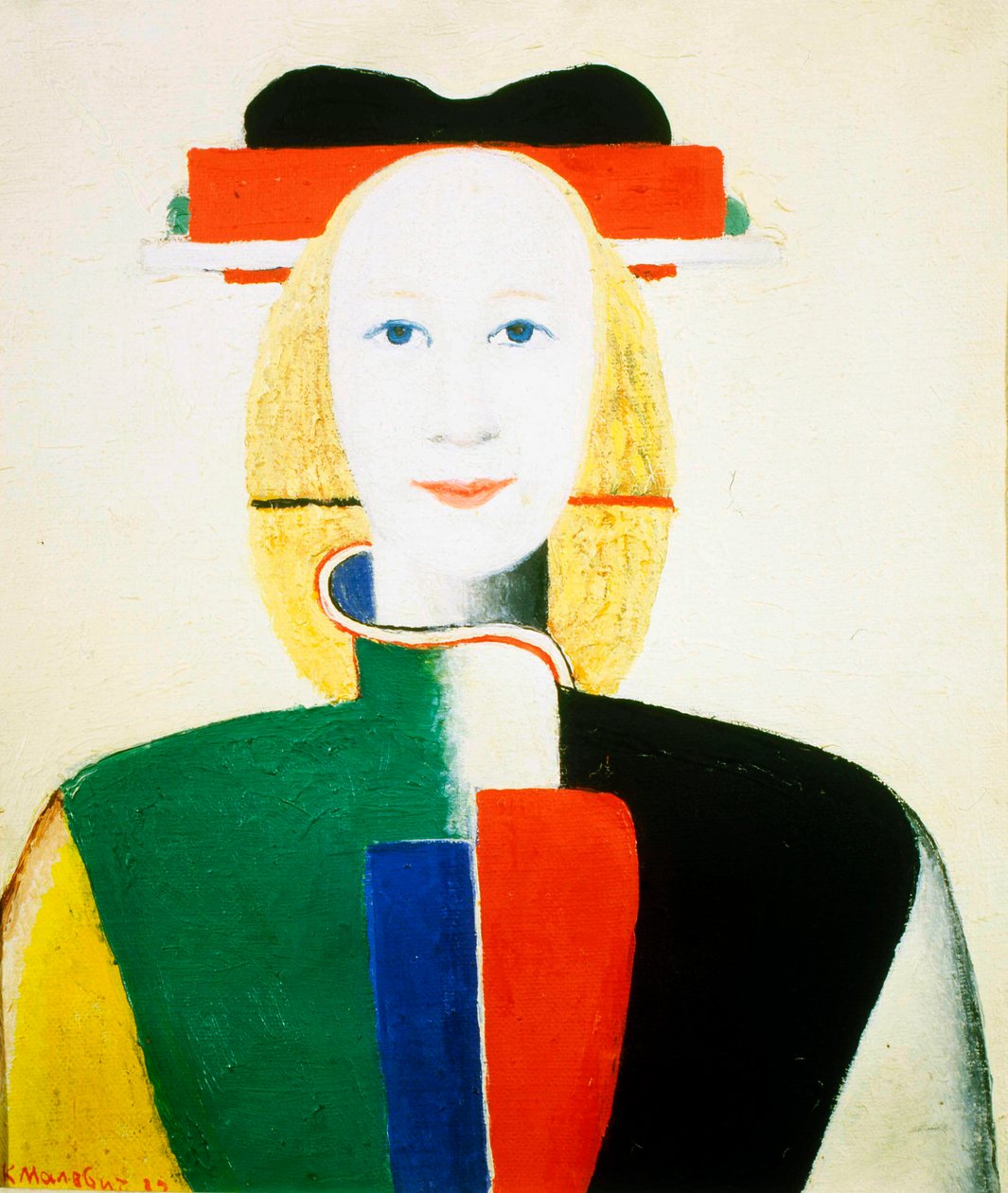 Dziewczyna z grzebieniem, 1932-1933 autorstwa Kazimir Severinovich Malevich