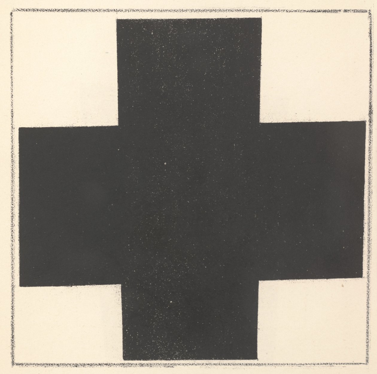 Czarny krzyż z "Suprematyzm: 34 rysunki" autorstwa Kazimir Severinovich Malevich