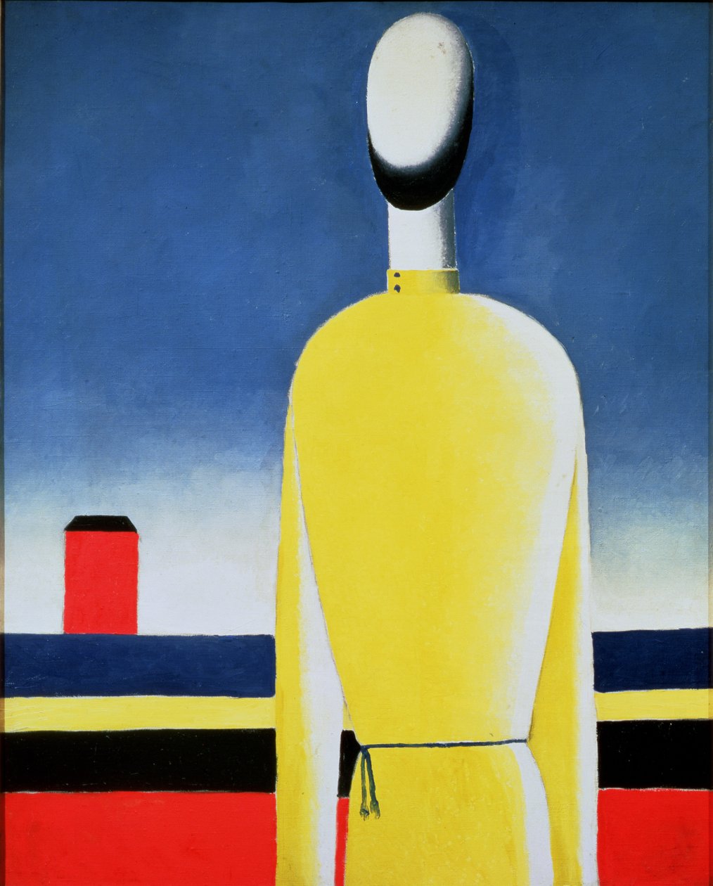 Półpostać w żółtej koszuli, 1928-32 autorstwa Kazimir Severinovich Malevich