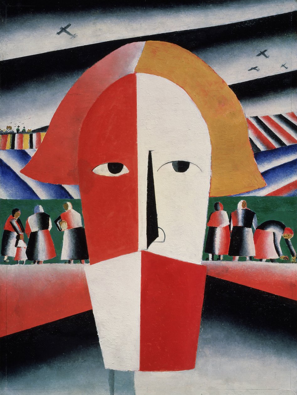 Głowa chłopa, ok. 1930 (olej na sklejce) autorstwa Kazimir Severinovich Malevich