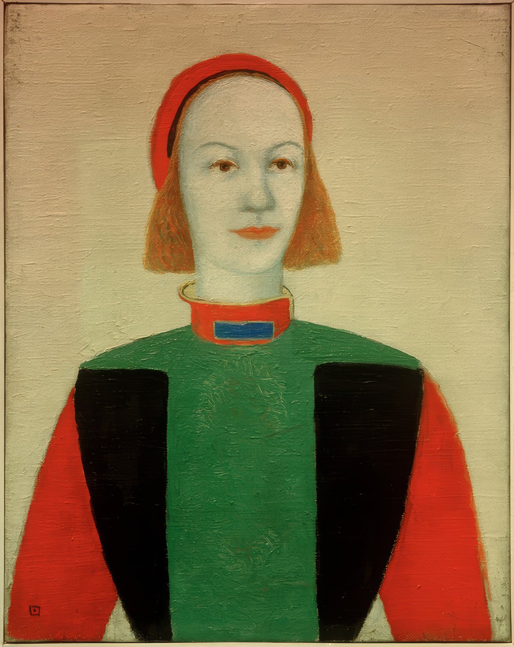 Głowa nowoczesnej dziewczyny autorstwa Kazimir Severinovich Malevich