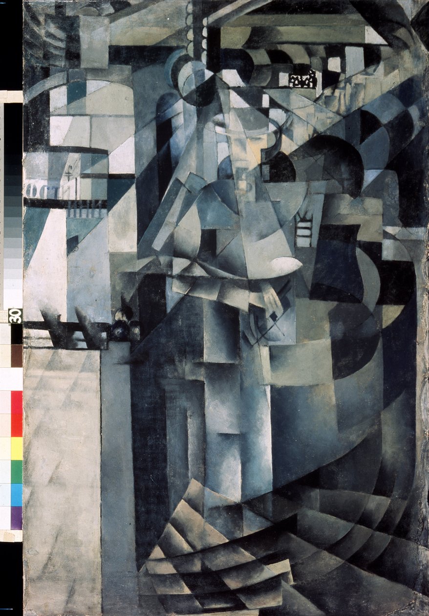 Życie w Grand Hotelu. Obraz Kasimira Severinovicha Malevicha (Malevich, Malevic) (1878-1935), olej na płótnie autorstwa Kazimir Severinovich Malevich