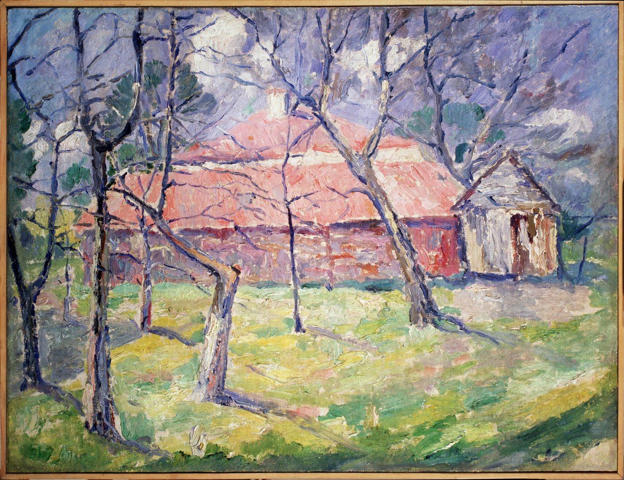 Krajobraz pod Kijowem, Ukraina autorstwa Kazimir Severinovich Malevich