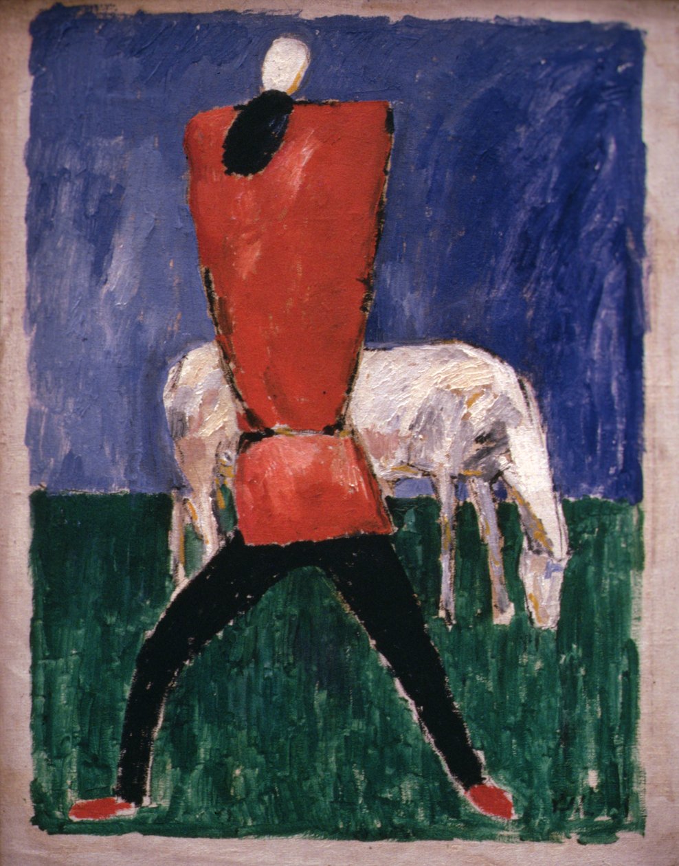 Człowiek i koń autorstwa Kazimir Severinovich Malevich