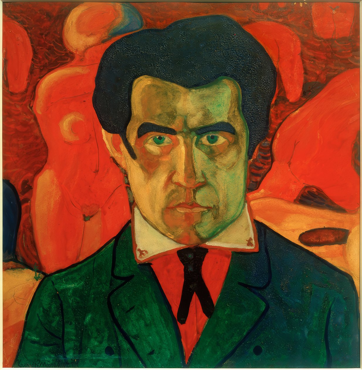 Autoportret, 1908-1910 autorstwa Kazimir Severinovich Malevich
