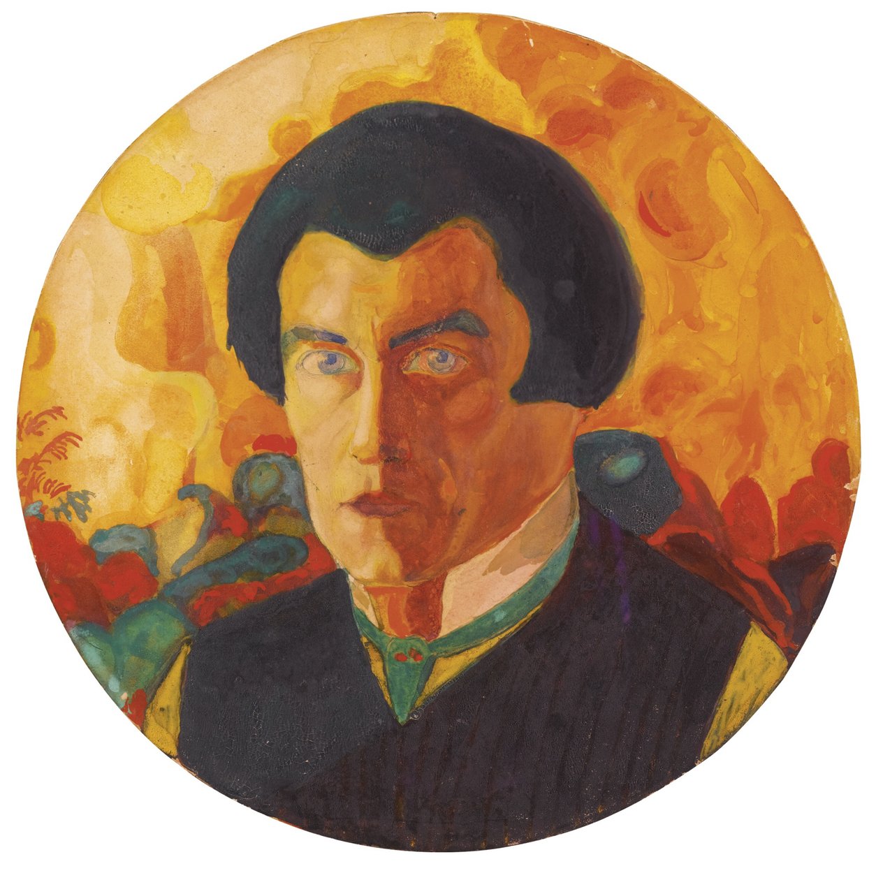 Autoportret, 1908-1910 autorstwa Kazimir Severinovich Malevich