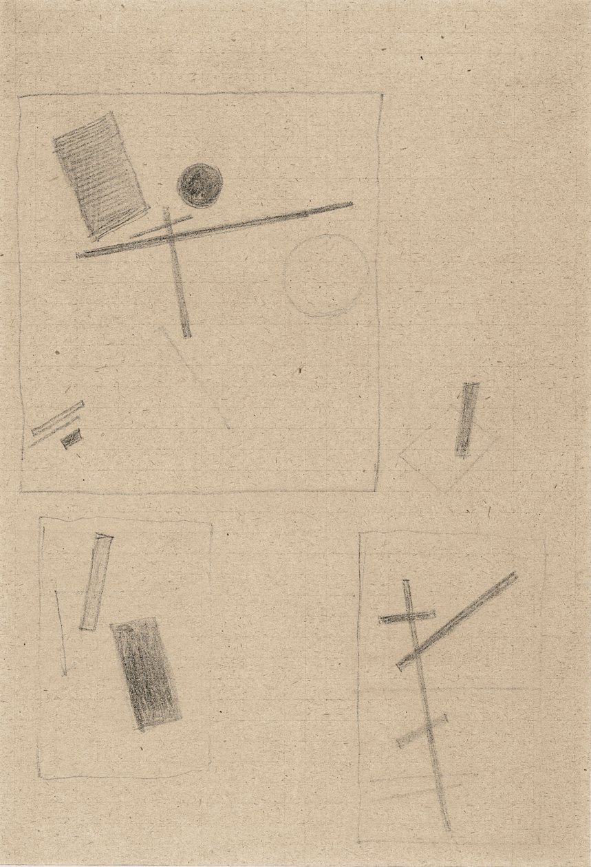 Rysunek suprematystyczny autorstwa Kazimir Severinovich Malevich