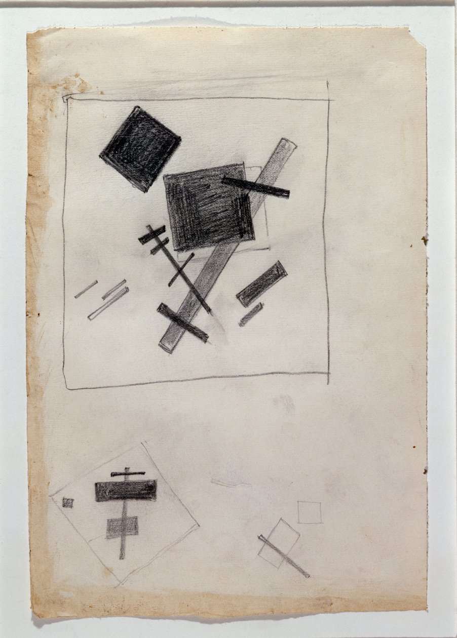 Kompozycja suprematystyczna (rysunek autorstwa Kazimir Severinovich Malevich