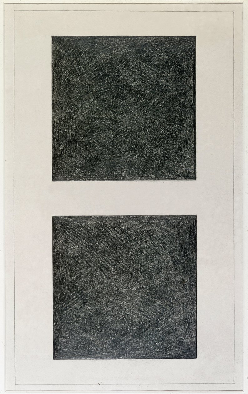 Żywioł suprematystyczny: dwa kwadraty (olej na płótnie, XX w.) autorstwa Kazimir Severinovich Malevich
