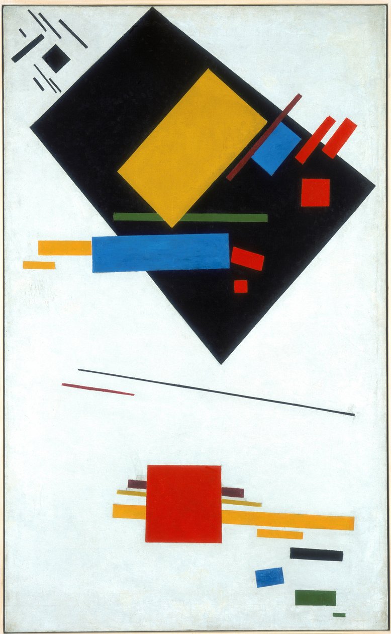 Malarstwo suprematystyczne Czarny trapez i Plac Czerwony, 1915 autorstwa Kazimir Severinovich Malevich