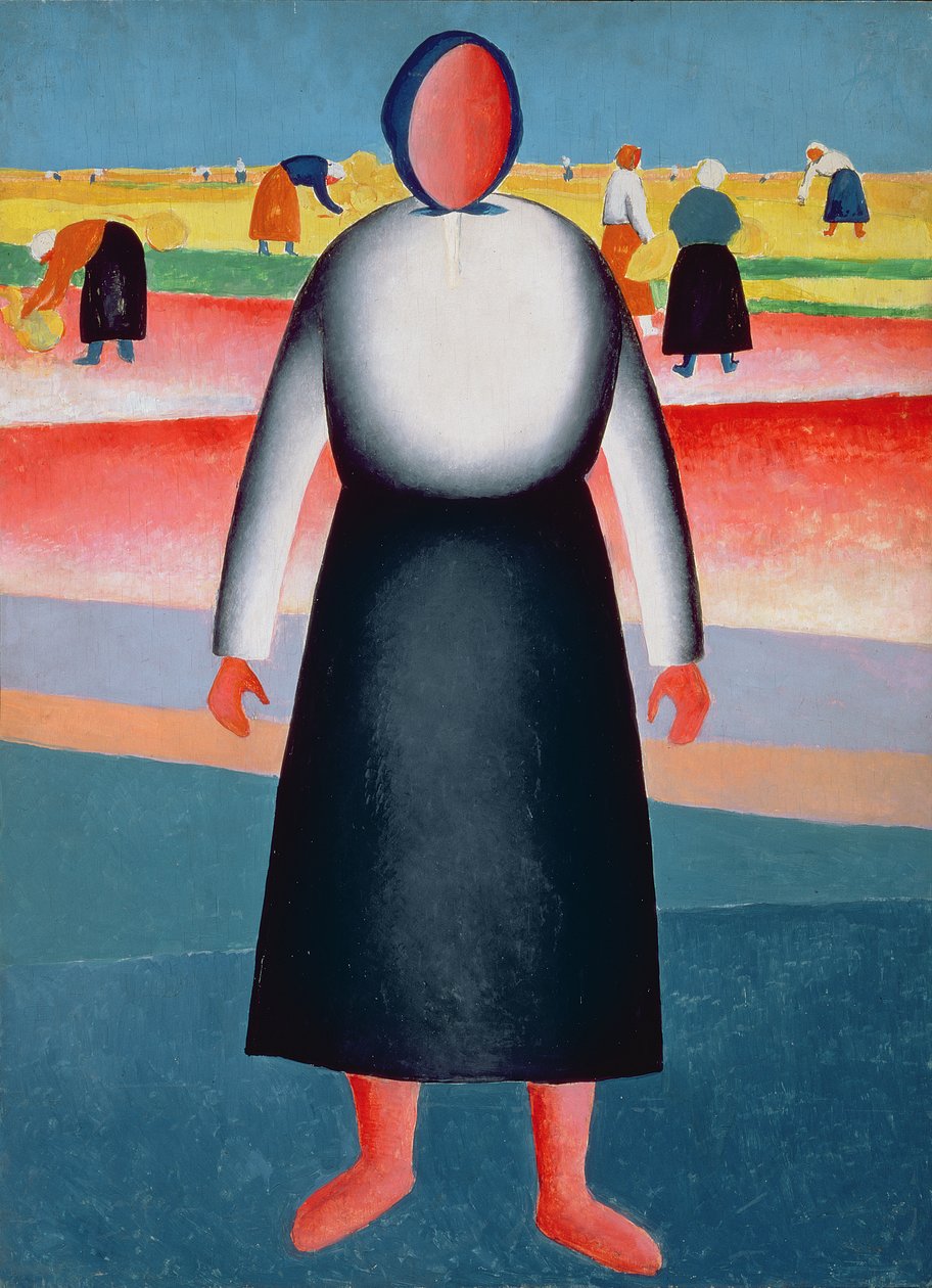 Żniwo, studium do obrazu, 1928-32 autorstwa Kazimir Severinovich Malevich