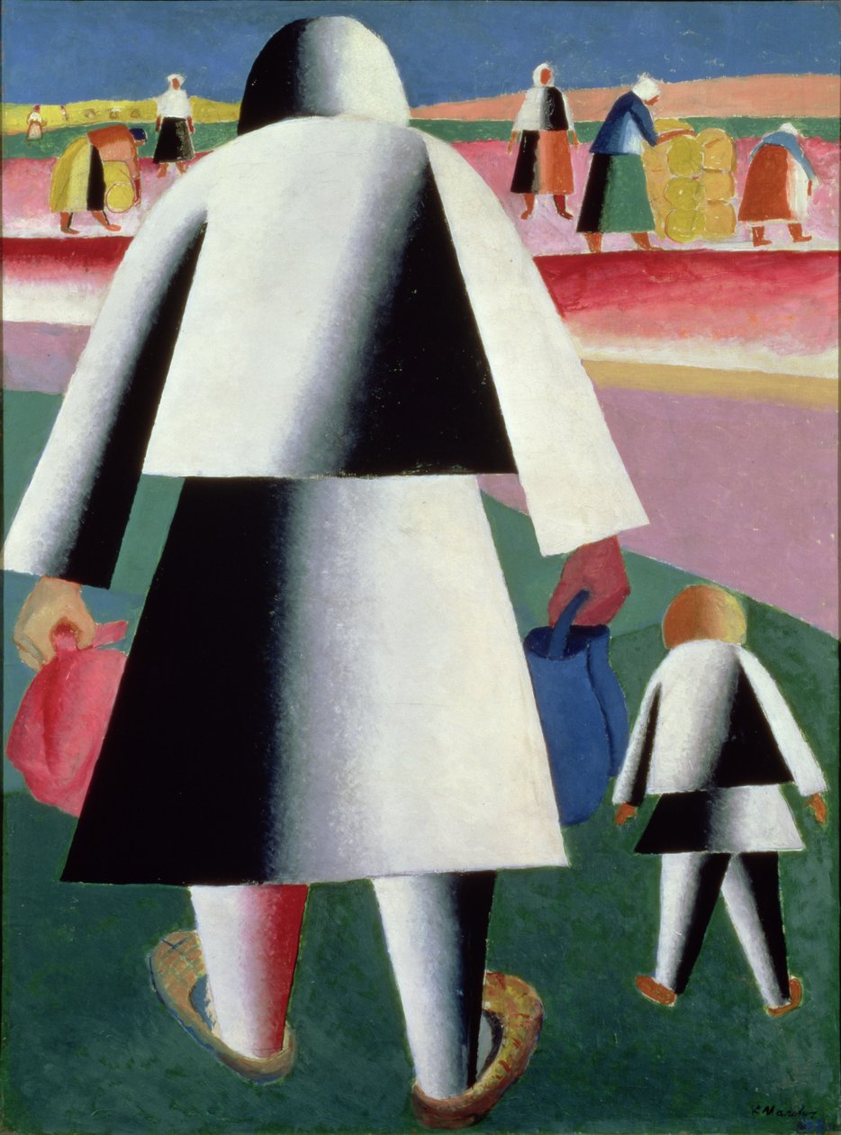 Za żniwa, Marta i Vanka, 1928 autorstwa Kazimir Severinovich Malevich