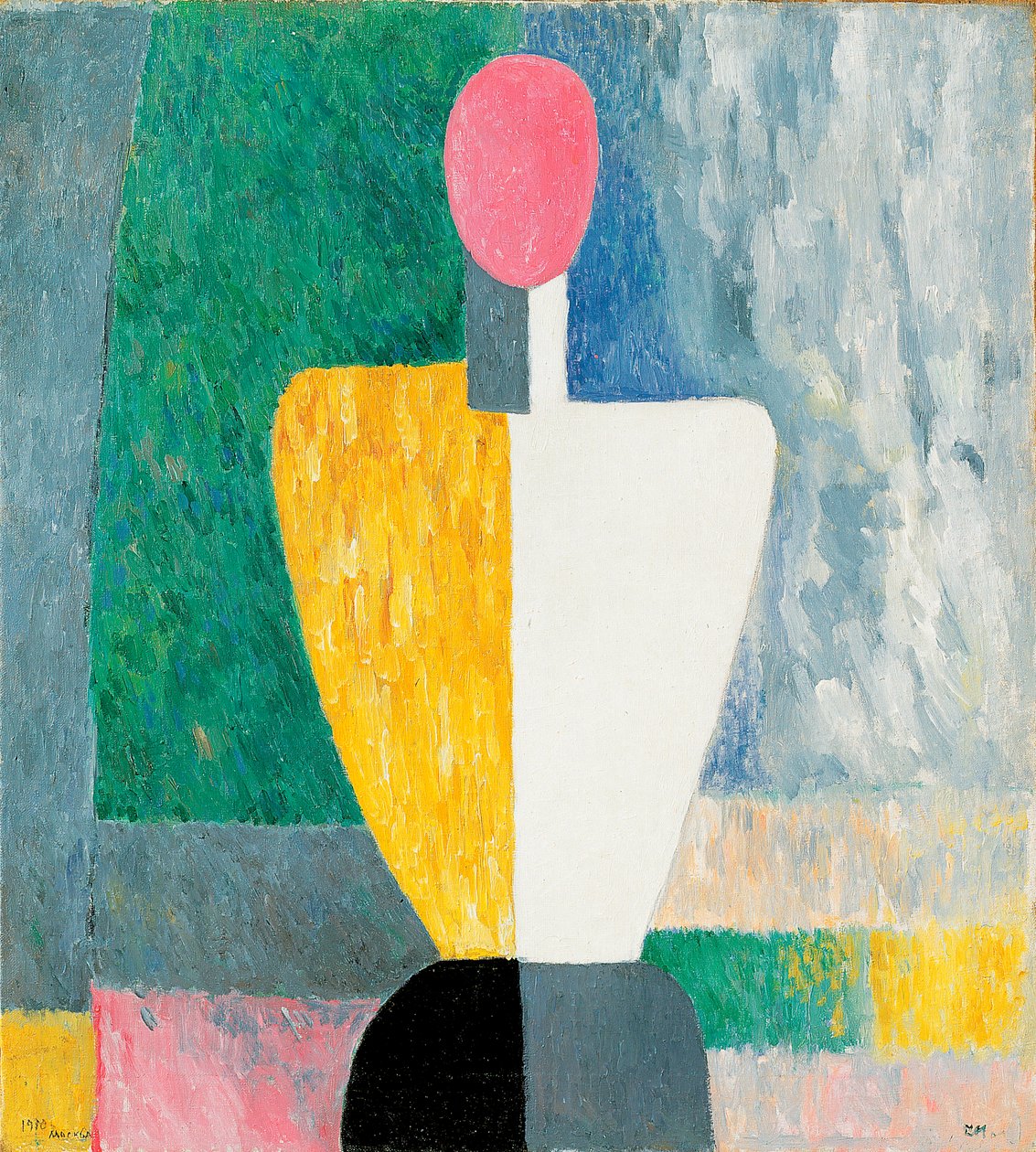 Figura tułowia z różową twarzą, 1928-1932. autorstwa Kazimir Severinovich Malevich