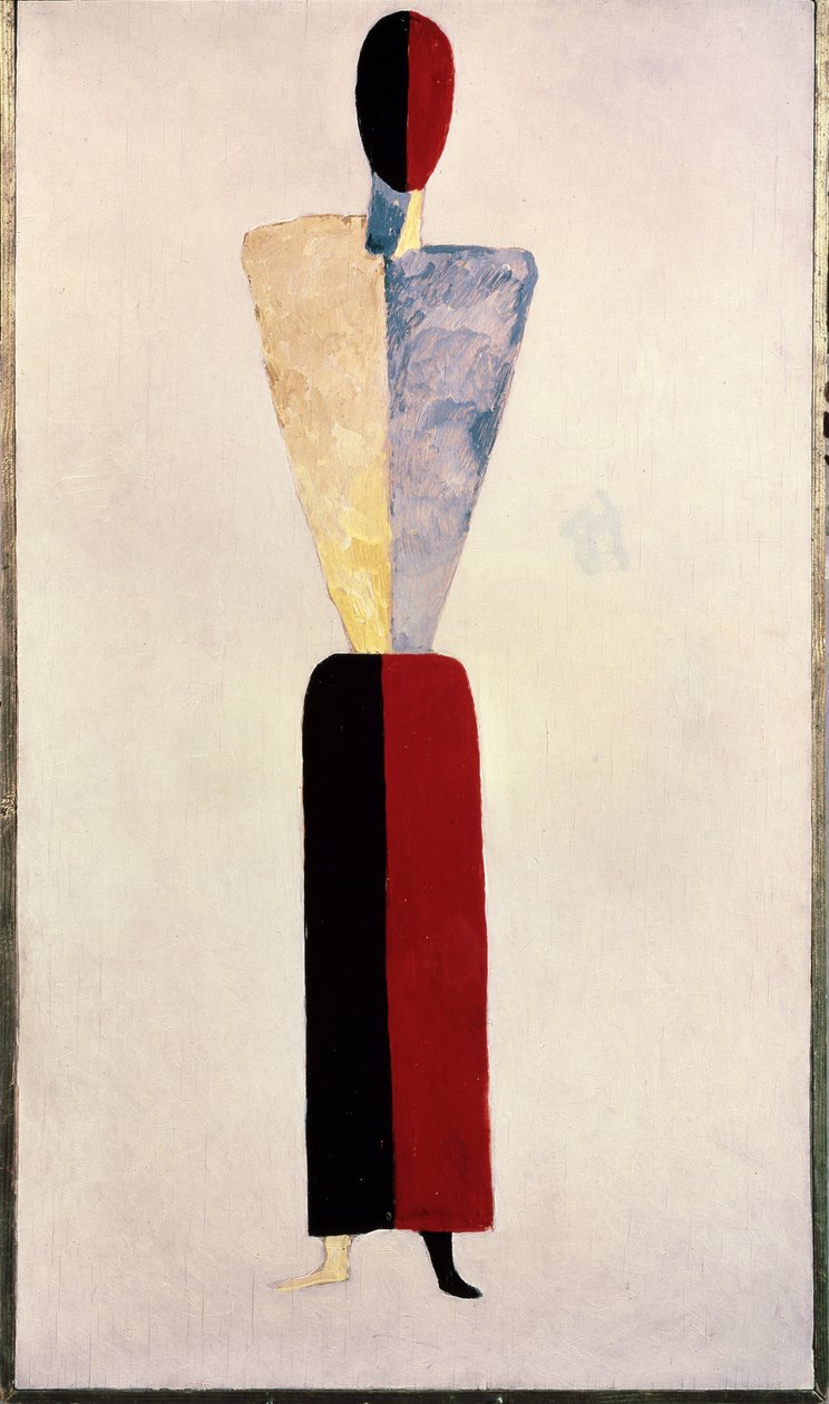 dziewczyna (kształt na białym tle) autorstwa Kazimir Severinovich Malevich