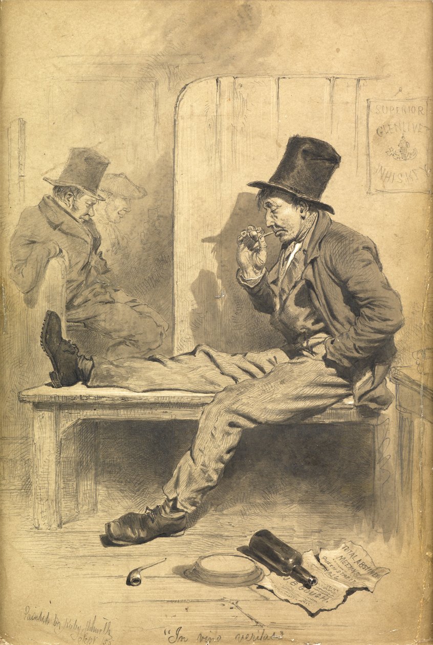 W Vino Veritas, 1855 autorstwa Keeley Halswelle