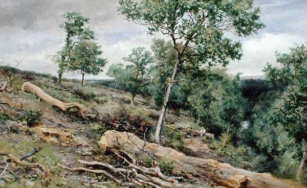 Na Gretnie, patrząc w dół rzeki (olej na płótnie) autorstwa Keeley Halswelle
