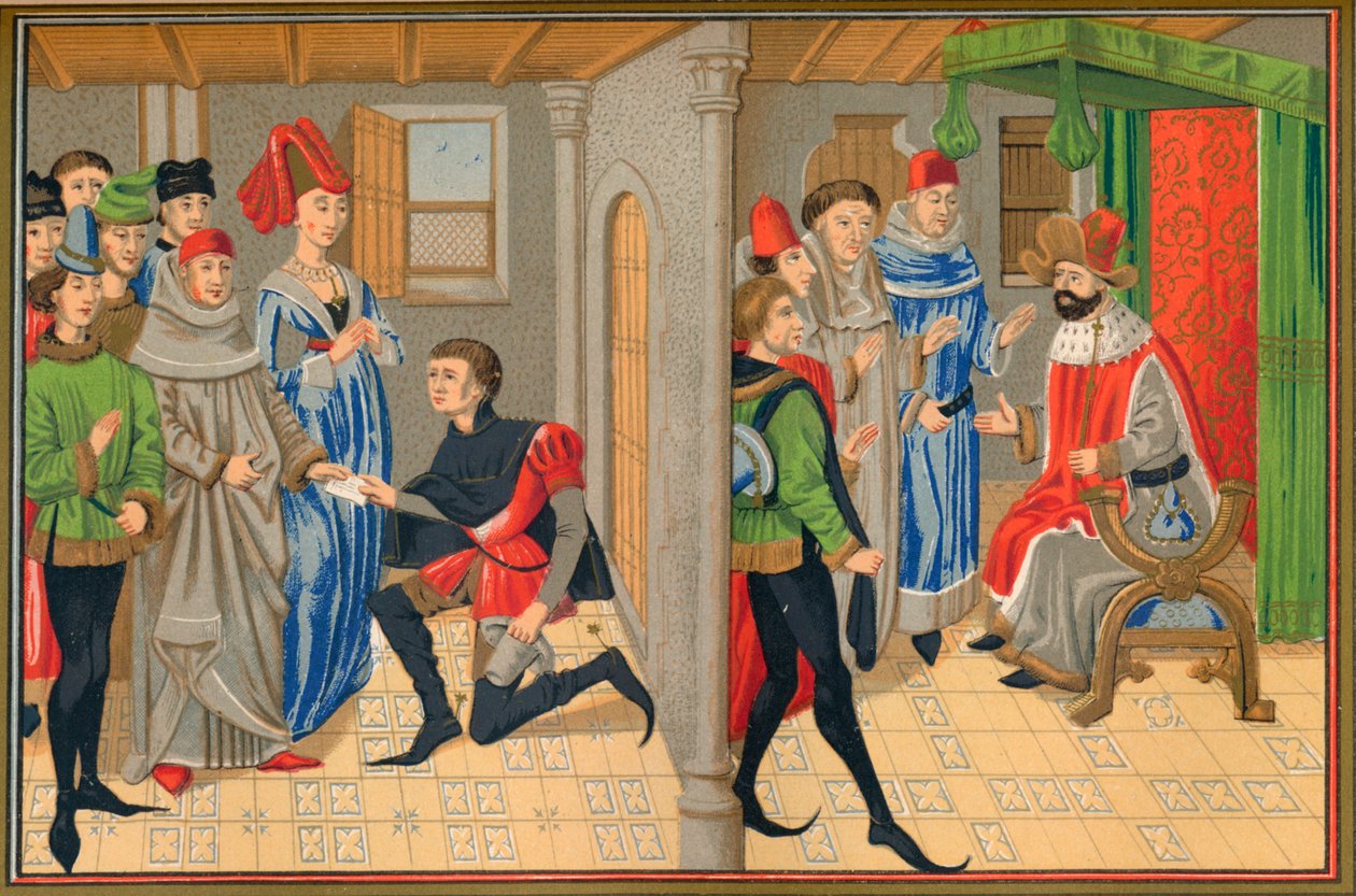 Scena z opowieści Renauda De Montaubana, XV w., 1849 r. autorstwa Kellerhoven
