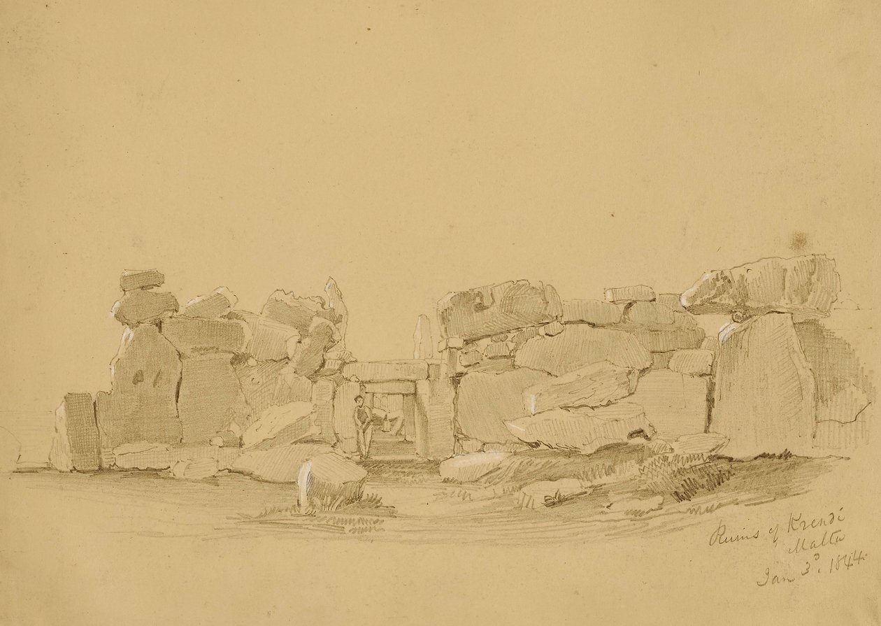 Ruiny, Krindi, Malta autorstwa Kellogg, Miner Kilbourne