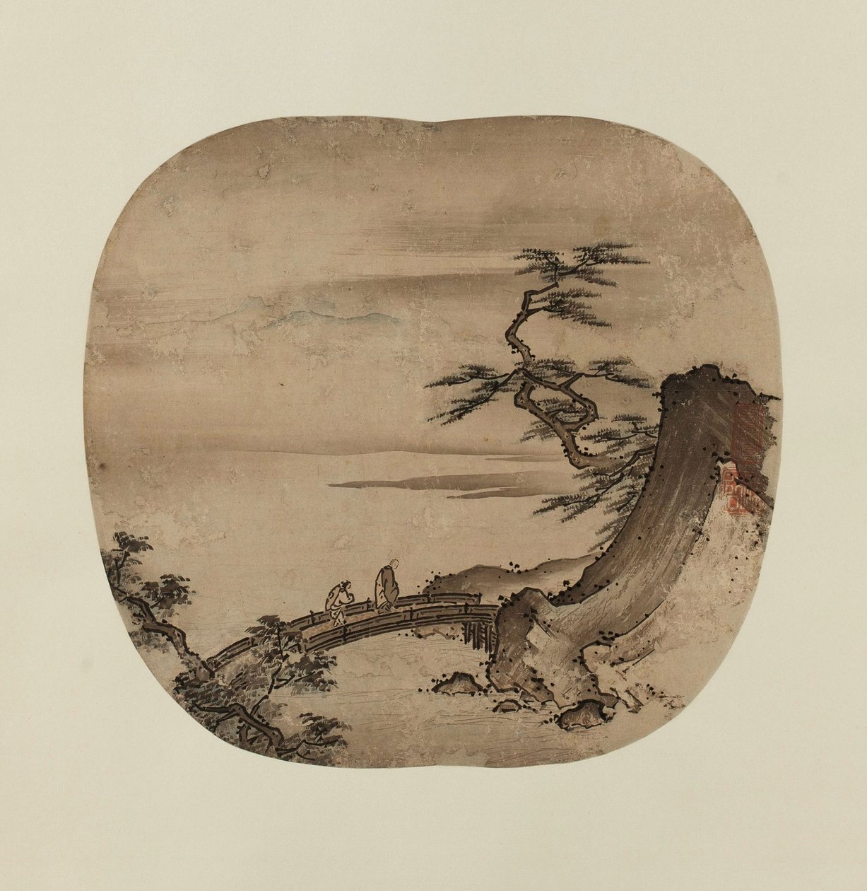 Krajobraz, druga połowa XV w. autorstwa Kenkō Shōkei