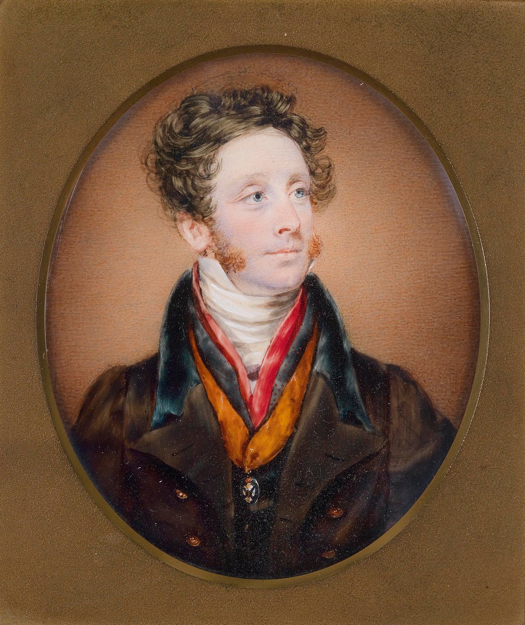Portret hrabiego Mar, hrabiego Kellie w brązowej spódnicy autorstwa Kenneth Macleay