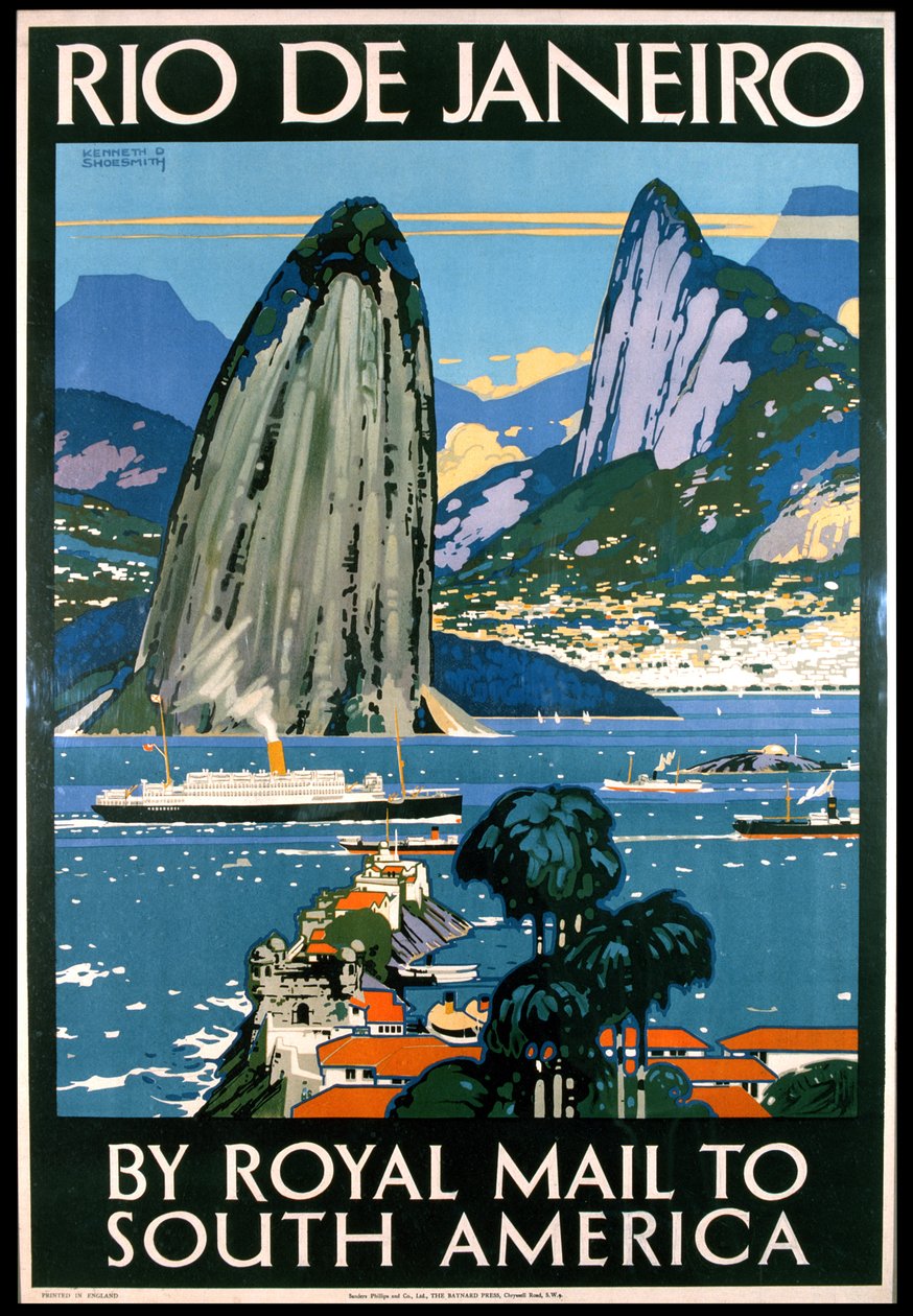 Plakat reklamowy Rio de Janeiro autorstwa Kenneth Shoesmith