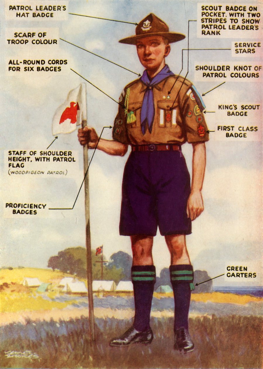 „Mundur harcerski i odznaki”, 1944. autorstwa Kenneth Brookes